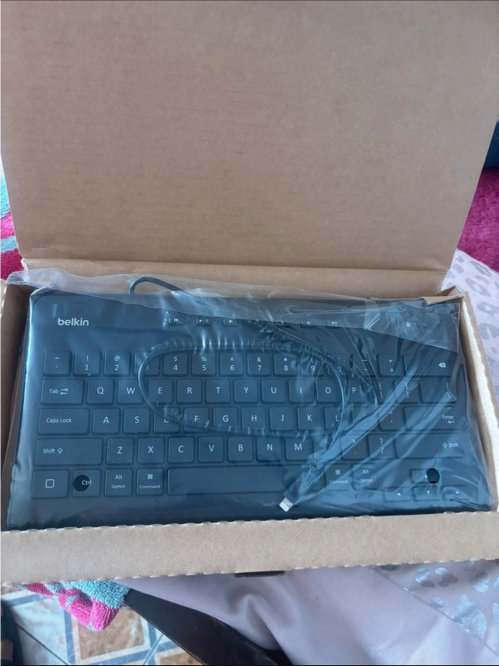 belkin Black Slim Wired USB Keyboard